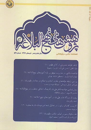 فصلنامه پژوهش هاي نهج البلاغه شماره 53