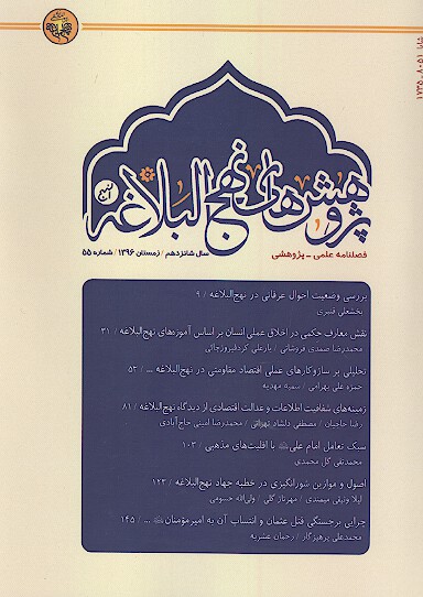 فصلنامه پژوهش هاي نهج البلاغه شماره 55